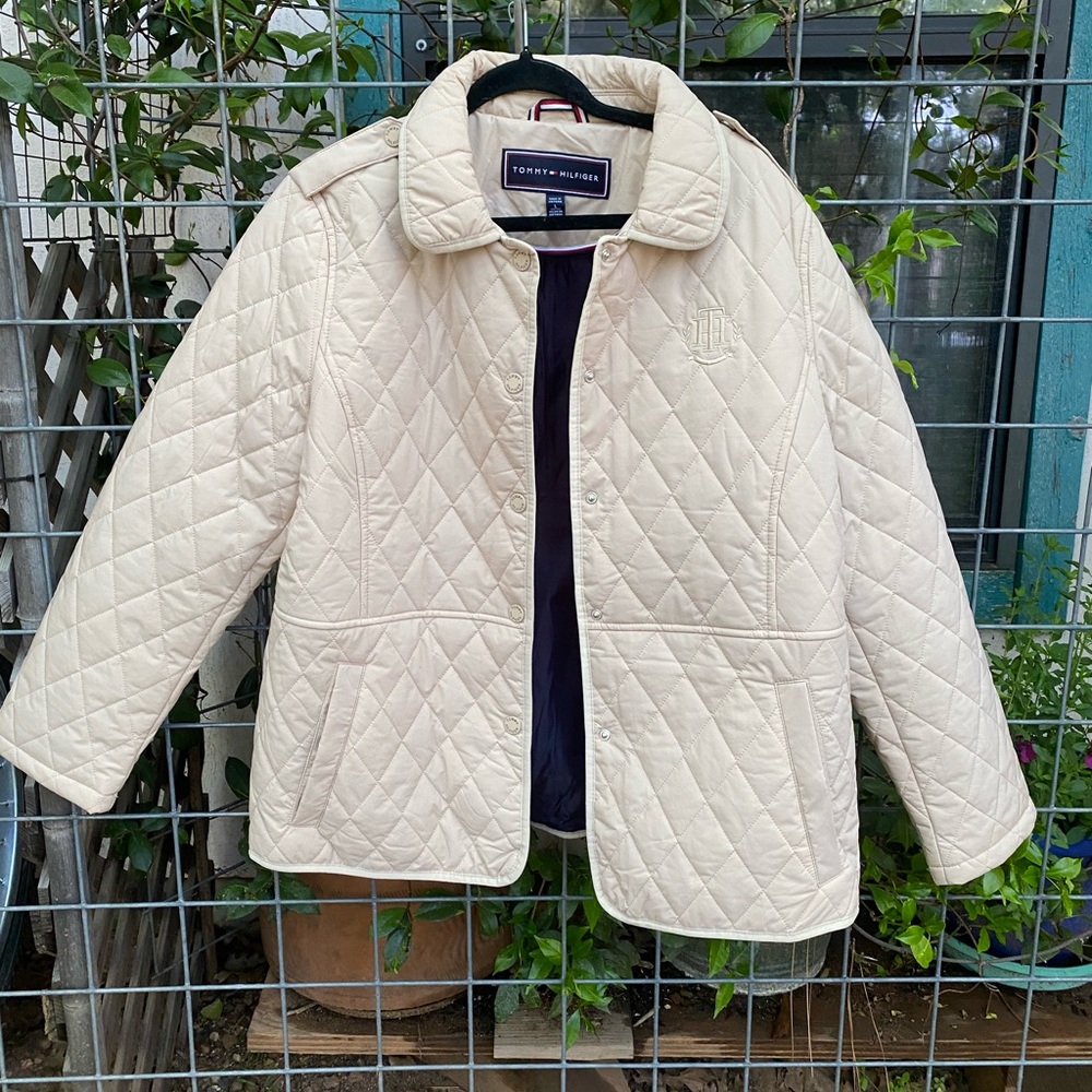 Tommy Hilfiger Cream Quilted Jacket